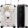 NoBoringSuitcases.com® Koffer Groot - Prinses - Bloemen - Kroon - Meisje - Sterren - Trolley Koffer Met TSA-slot - Met Wielen - 90 Liter - Reiskoffer - 66 Cm -Mode Bagage Winkel 1007x1200 10