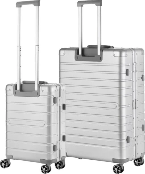 CarryOn Kofferset ULD - Luxe Aluminium Handbagage Koffer 55cm + 76cm Grote Reiskoffer - Dubbel TSA Slot - Zilver -Mode Bagage Winkel 1007x1200 13