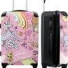 NoBoringSuitcases.com® Koffer Groot - Roze - Eenhoorn - Skateboard - Tekening - Trolley Koffer Met TSA-slot - Met Wielen - 90 Liter - Reiskoffer - 66 Cm -Mode Bagage Winkel 1007x1200 7