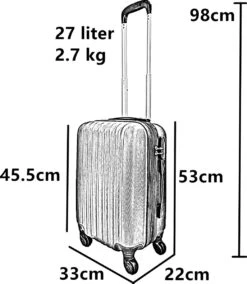 SB Travelbags 'Expandable' Handbagage Koffer 53cm 4 Wielen Trolley - Zilver -Mode Bagage Winkel 1042x1200