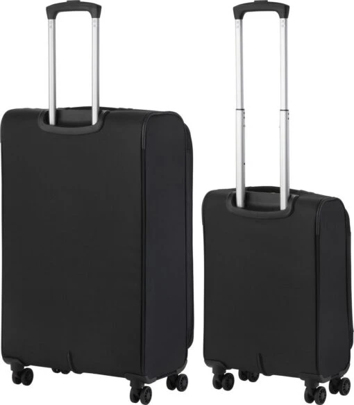 TravelZ Softspinner TSA Kofferset - 2-delig Handbagage + Grote Koffer 77cm - Dubbele Wielen - Zwart -Mode Bagage Winkel 1050x1200 4