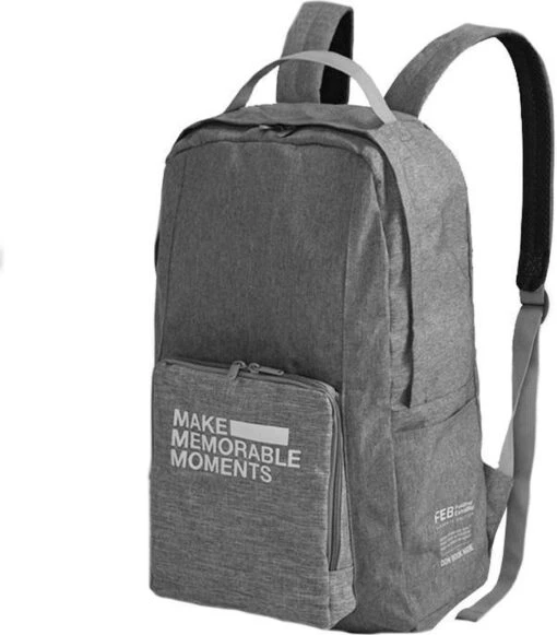 Wingrepublic Reistas - Opvouwbare Opzettas - Opvouwbare Rugzak - 20 L - Grijs -Mode Bagage Winkel