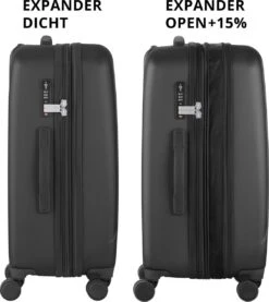 CarryOn Skyhopper Reiskoffer - 68.5cm TSA Trolley Met Expander En OKOBAN - Zwart -Mode Bagage Winkel 1069x1200