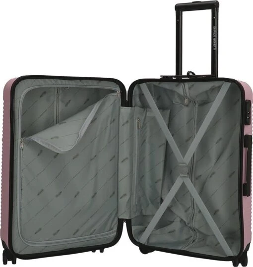 Enrico Benetti Koffer / Trolley / Reiskoffer - 65 X 41 X 25 Cm - 68 Liter - ABS - Maat M - Louisville - Roze -Mode Bagage Winkel