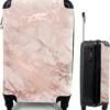 MuchoWow® Koffer - Marmer - Roze - Luxe - Marmerlook - Glitter - Design - Past Binnen 55x40x20 Cm En 55x35x25 Cm - Handbagage - Trolley - Fotokoffer - Cabin Size - Print -Mode Bagage Winkel 1145x1200