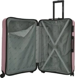 Enrico Benetti Koffer / Trolley / Reiskoffer - 75 X 46 X 25 Cm - 93 Liter - ABS - Maat L - Louisville - Roze -Mode Bagage Winkel 1146x1200