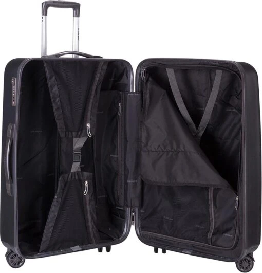 Decent Tranporto-One Medium Koffer - 66 Cm - TSA Slot - Anthracite -Mode Bagage Winkel