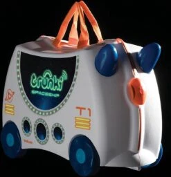 Trunki Ride-on Reiskoffer Incl. Stickers - Skye Ruimteschip -Mode Bagage Winkel 1156x1200