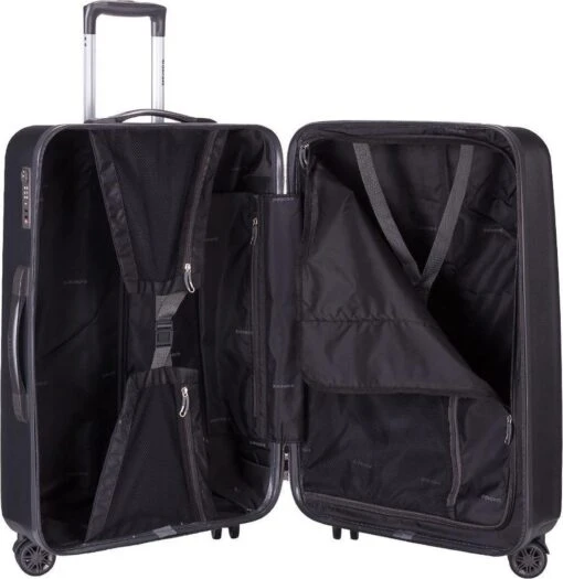 Decent Tranporto-One Medium Koffer - 66 Cm - TSA Slot - Anthracite -Mode Bagage Winkel