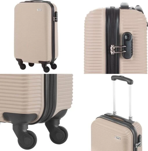 TravelZ Horizon Handbagagekoffer - 54cm Handbagage Trolley Met Gevoerde Binnenkant - Champagne -Mode Bagage Winkel 1177x1200 1