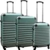 Travelerz Kofferset 3 Delig Met Wielen En Cijferslot - ABS - Groen (228-) -Mode Bagage Winkel 1185x1200