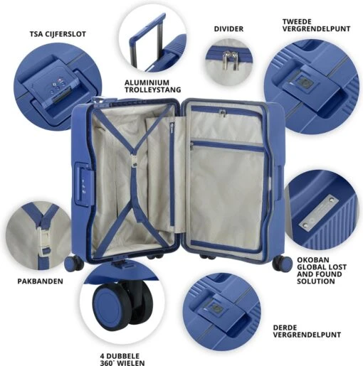 CarryOn Protector Luxe Grote Reiskoffer - Trolley 77cm Met TSA-klikslot - Ultrasterk - Blauw -Mode Bagage Winkel 1189x1200 4