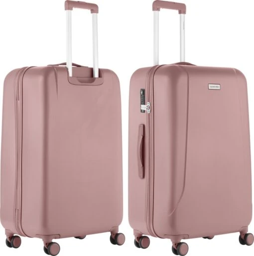 CarryOn Skyhopper Reiskoffer - 78cm TSA Trolley Met OKOBAN - Dubbele Wielen - Old Pink -Mode Bagage Winkel