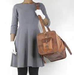 Merkloos Reistas Van ECHTE LEER - Sporttas - Weekendtas MALAGA Echte Leder - Cognac Bruin -HANDGEMAAKTE VINTAGE STIJL Duffel Tas -Mode Bagage Winkel 1192x1200 8