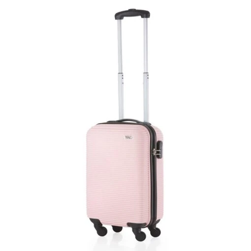 TravelZ Horizon Handbagagekoffer - 54cm Handbagage Trolley Met Gevoerde Binnenkant - Baby Roze -Mode Bagage Winkel