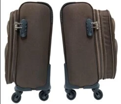 Stoffen Handbagage Koffer 51cm 4 Wielen Trolley - Bruin -Mode Bagage Winkel 1200x1029