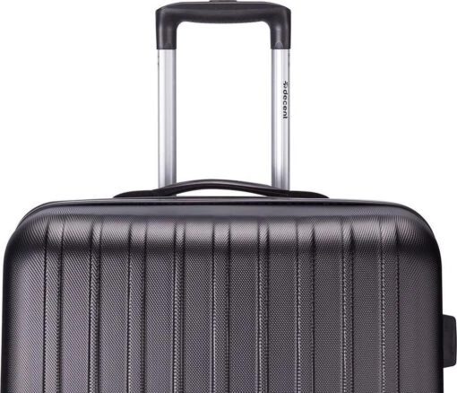 Decent Tranporto-One Medium Koffer - 66 Cm - TSA Slot - Anthracite -Mode Bagage Winkel