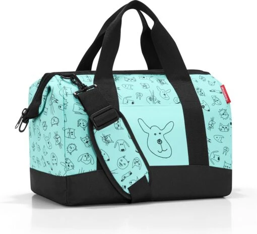 Reisenthel Allrounder M Kids Reistas - Kind - Maat M - 18L - Cats&Dogs Mint -Mode Bagage Winkel