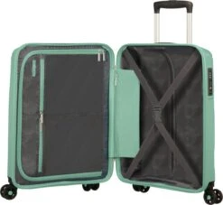 American Tourister Reiskoffer - Sunside Spinner 55/20 (Handbagage) Mineral Green -Mode Bagage Winkel 1200x1102