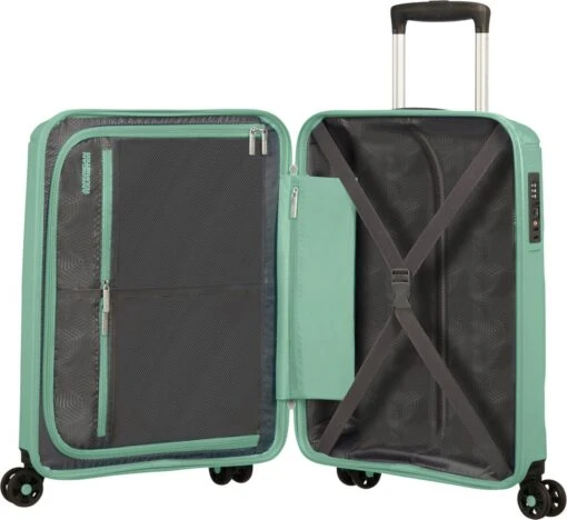 American Tourister Reiskoffer - Sunside Spinner 55/20 (Handbagage) Mineral Green -Mode Bagage Winkel