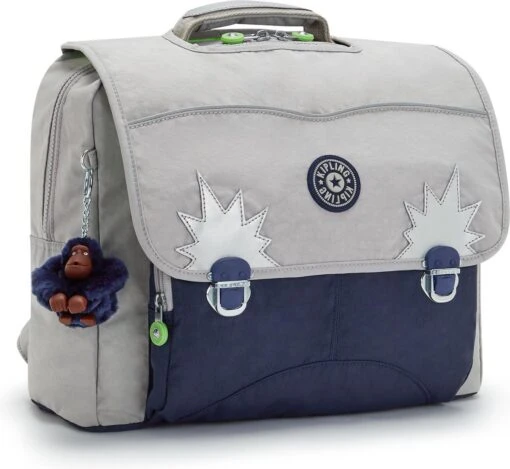 Kipling Iniko Rugzak - Playful Grey -Mode Bagage Winkel 1200x1103 3