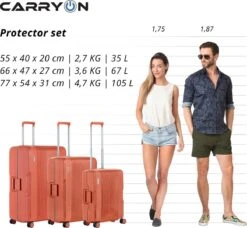 CarryOn Protector Luxe 3-delige Kofferset - Trolleyset Met TSA-kliksloten - Terra -Mode Bagage Winkel 1200x1107 1