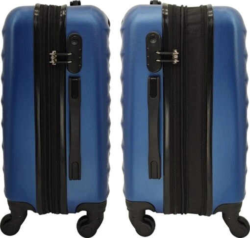 SB Travelbags Kofferset - 2 Delige 'Expandable' Koffer - Blauw - 65cm/55cm -Mode Bagage Winkel