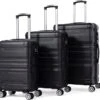 Merax 3-delig Kofferset Met TSA Slot - Trolleyset ABS 40L, 70L & 110 Liter - Zwart -Mode Bagage Winkel 1200x1165 2