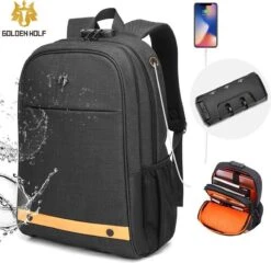 Golden Wolf Rugzak - Rugtas - Laptoptas - Motortas - Antraciet - Smartlock -Mode Bagage Winkel 1200x1166 1