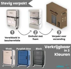 Asyam Units- Handbagage- Invouwbaar- Koffer- Koffer 38L- Spinner Wielen- TSA Slot- Lichtgewicht- Zwart -Mode Bagage Winkel 1200x1175 1