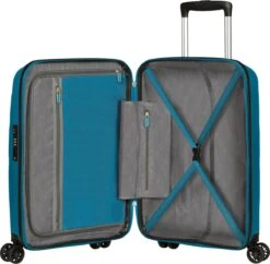 American Tourister Reiskoffer - Bon Air Dlx Spinner 55/20 Tsa (Handbagage) Seaport Blue -Mode Bagage Winkel 1200x1176 2