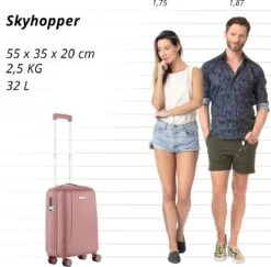 CarryOn Skyhopper Handbagage Koffer 55cm – TSA Trolley - Old Pink -Mode Bagage Winkel 1200x1180 3