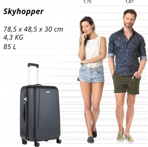 CarryOn Skyhopper Reiskoffer - 78cm TSA Trolley Met OKOBAN - Dubbele Wielen - Zwart -Mode Bagage Winkel 1200x1195 3