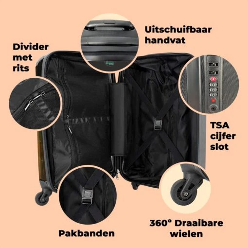 NoBoringSuitcases.com® Koffer - Hond - Kleding - Accessoires - Verf - Portret - Kinderen - Reiskoffer Met Wielen - Kinderkoffer - Fotokoffer - Past Binnen 55x40x20 Cm En 55x35x25 Cm - Trolley Handbagage Lichtgewicht -Mode Bagage Winkel 1200x1200 117