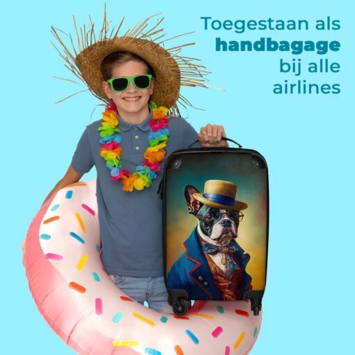 NoBoringSuitcases.com® Koffer - Hond - Kleding - Accessoires - Verf - Portret - Kinderen - Reiskoffer Met Wielen - Kinderkoffer - Fotokoffer - Past Binnen 55x40x20 Cm En 55x35x25 Cm - Trolley Handbagage Lichtgewicht -Mode Bagage Winkel 1200x1200 118