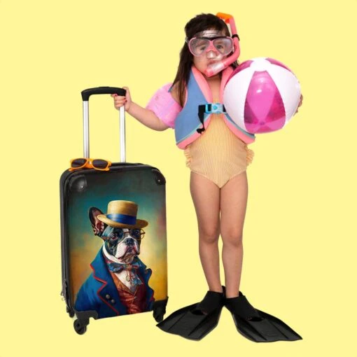 NoBoringSuitcases.com® Koffer - Hond - Kleding - Accessoires - Verf - Portret - Kinderen - Reiskoffer Met Wielen - Kinderkoffer - Fotokoffer - Past Binnen 55x40x20 Cm En 55x35x25 Cm - Trolley Handbagage Lichtgewicht -Mode Bagage Winkel 1200x1200 119