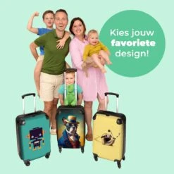 NoBoringSuitcases.com® Koffer - Hond - Kleding - Accessoires - Verf - Portret - Kinderen - Reiskoffer Met Wielen - Kinderkoffer - Fotokoffer - Past Binnen 55x40x20 Cm En 55x35x25 Cm - Trolley Handbagage Lichtgewicht -Mode Bagage Winkel 1200x1200 121