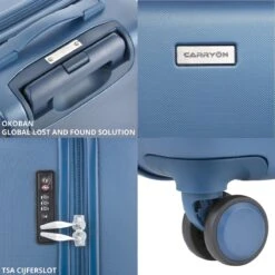 CarryOn Skyhopper Handbagage En Beautycase - 55cm TSA Trolley En Make-up Koffer - Blauw -Mode Bagage Winkel 1200x1200 180