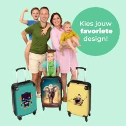 NoBoringSuitcases.com® Koffer - Handbagage Trolley - Olifant - Verf - Bloemen - Portret - Abstract - Reiskoffer Met Wielen - Past Binnen 55x40x20 Cm En 55x35x25 Cm - Koffertje - Fotokoffer -Mode Bagage Winkel 1200x1200 198