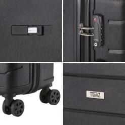 TravelZ Big Bars Handbagagekoffer 55cm Met TSA-slot - Ultrasterk - Zwart -Mode Bagage Winkel 1200x1200 200