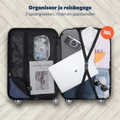 TRVLMORE Koffer - Handbagage - 54x36x20cm - 38L - Donkergroen -Mode Bagage Winkel 1200x1200 281