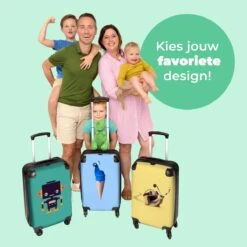 NoBoringSuitcases.com® Koffer - Reiskoffer Met Wielen - Pauw - IJshoorntjes - Blauw - IJs - Vogel - Handbagage Trolley - Past Binnen 55x40x20 Cm En 55x35x25 Cm - Fotokoffer -Mode Bagage Winkel 1200x1200 363