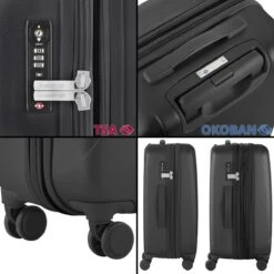 CarryOn Skyhopper Reiskoffer - 68.5cm TSA Trolley Met Expander En OKOBAN - Zwart -Mode Bagage Winkel 1200x1200 506