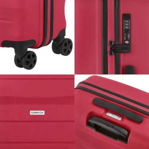 CarryOn Porter ® Kofferset - TSA Trolleyset 3-delig Met OKOBAN - Dubbele Wielen - Rood -Mode Bagage Winkel 1200x1200 615