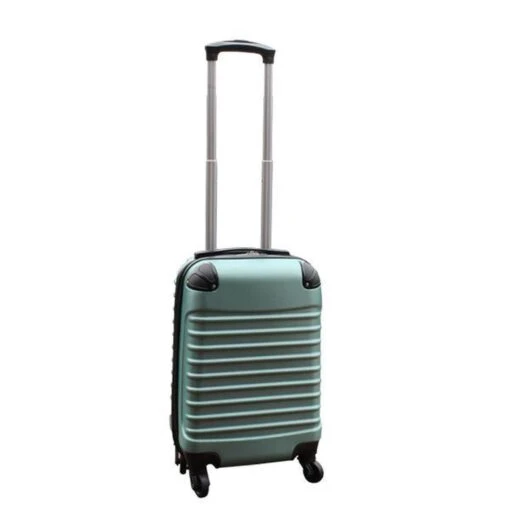 Travelerz Kofferset 2 Delig ABS Handbagage Koffers - Met Cijferslot - 27 Liter - Zwart - Groen -Mode Bagage Winkel 1200x1200 619