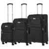 TravelZ Softspinner TSA Kofferset - 3-delige Zachte Trolleyset - Dubbele Wielen En Voorvakken Zwart -Mode Bagage Winkel 1200x1200 640