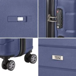 TravelZ Big Bars Kofferset - Trolleyset TSA 2-delig - Handbagage En Groot - Blauw -Mode Bagage Winkel 1200x1200 650