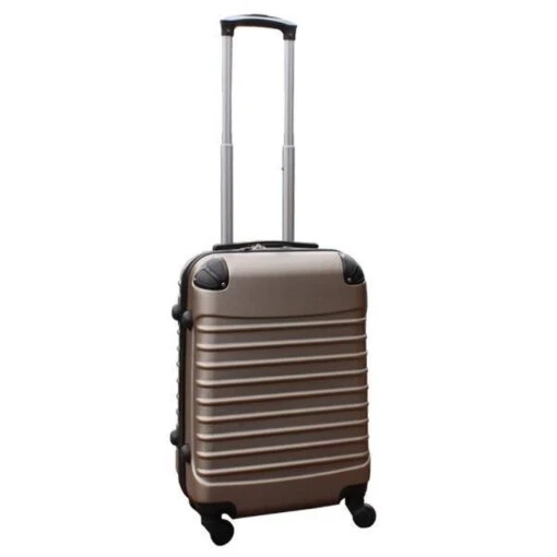 Travelerz Kofferset 2 Delig ABS Handbagage Koffers - Met Cijferslot - 39 Liter - Zwart - Goud -Mode Bagage Winkel 1200x1200 667