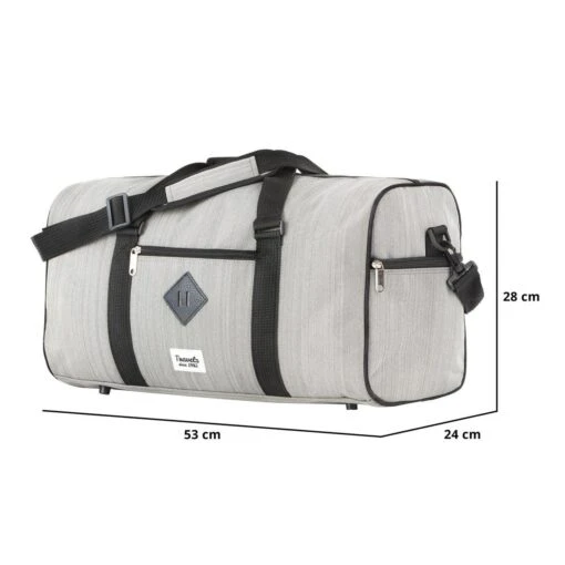 TravelZ Hipster Reistas | 36 Liter Compacte Weekendtas | 53 X 28 X 24cm | Grijs -Mode Bagage Winkel 1200x1200 737