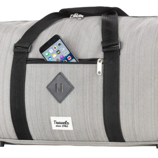 TravelZ Hipster Reistas | 36 Liter Compacte Weekendtas | 53 X 28 X 24cm | Grijs -Mode Bagage Winkel 1200x1200 738